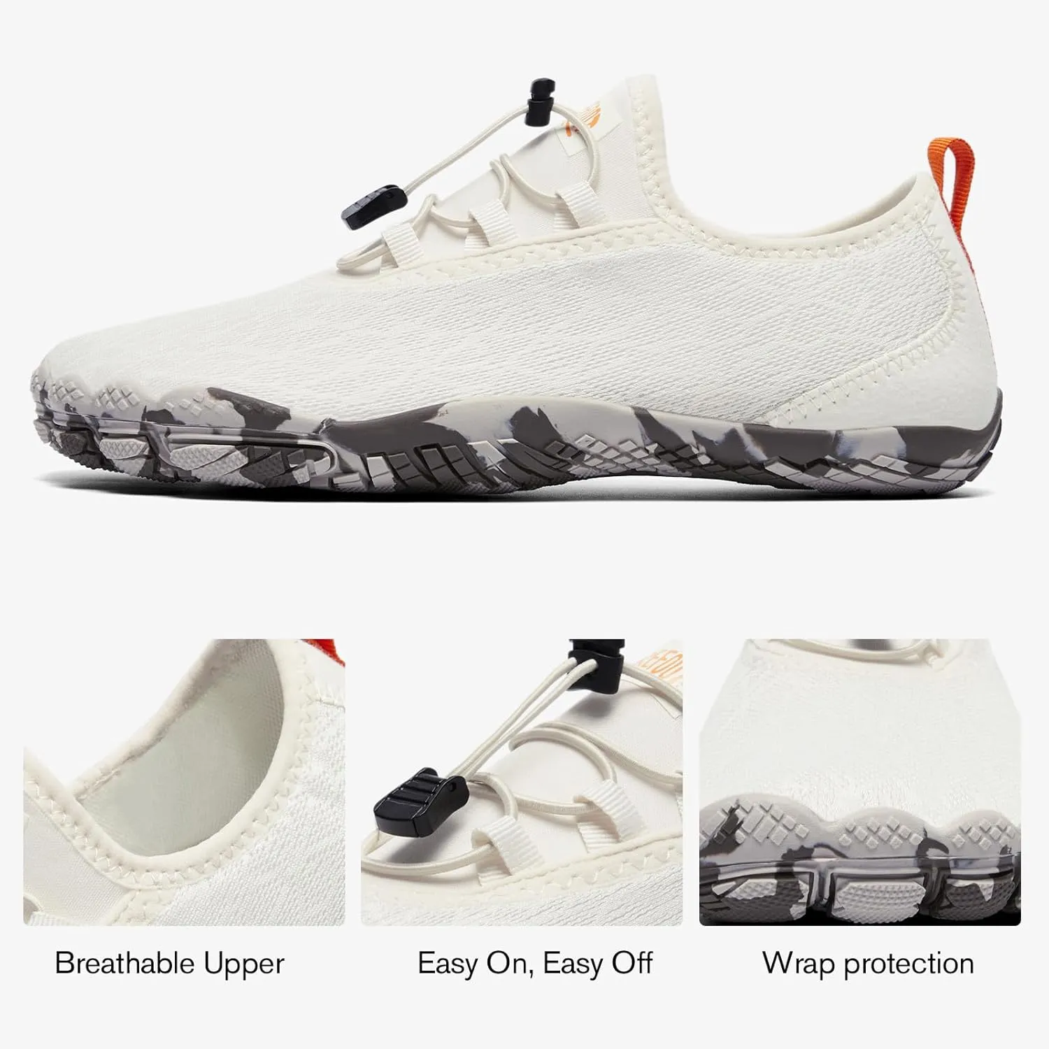 ALEADER Barefoot Water Shoes Men Non Slip Swim Beach Shoes for Hiking Walking River
