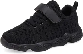 Casbeam Kids Breathable Sneakers Mesh Lightweight Easy Walk Casual Sport Strap Athletic Running Shoes for Boys Girls
