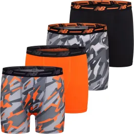 New Balance Boys' 3.5" Underwear, Performance Boxer Briefs (4 Pack)