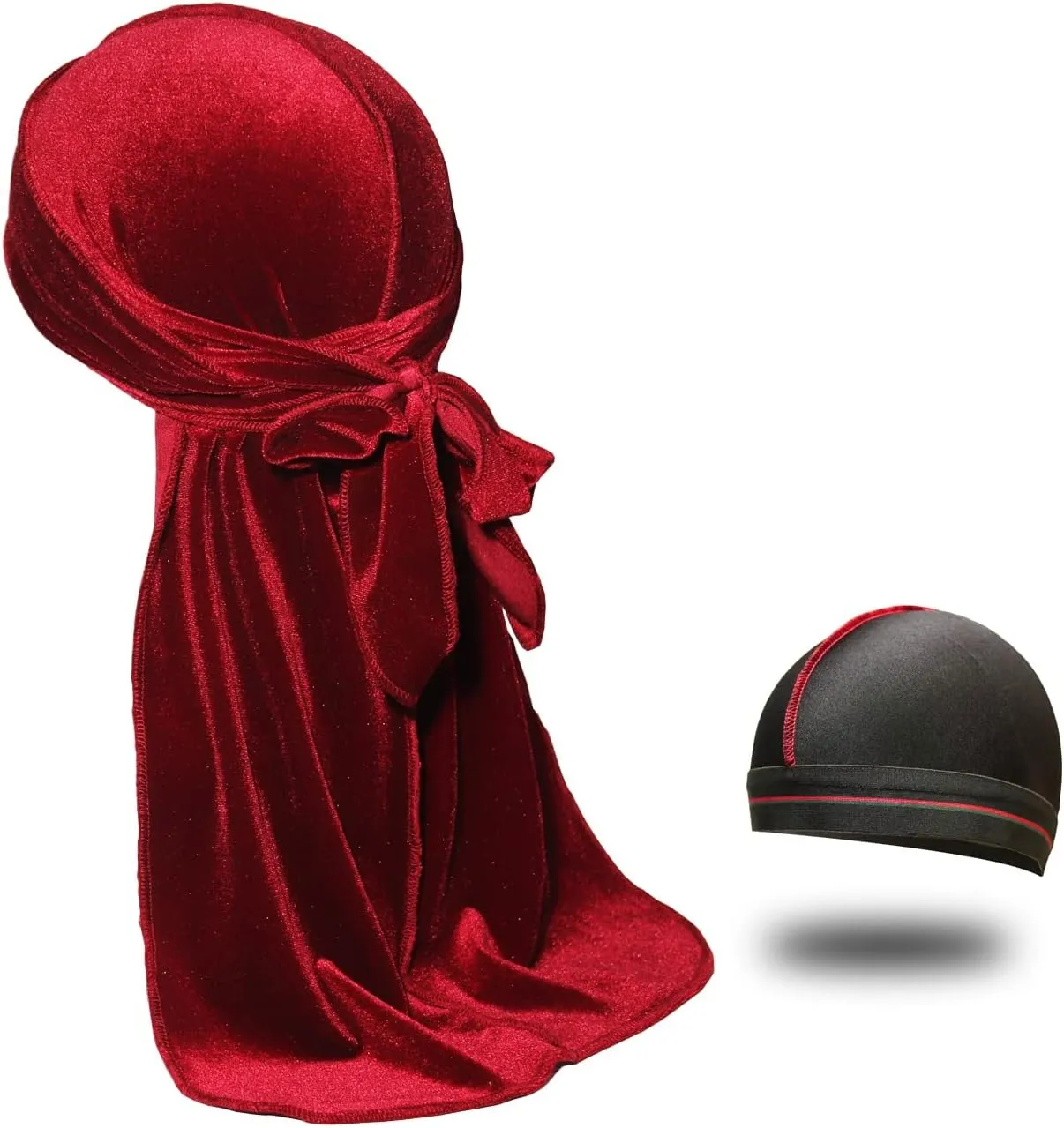 Velvet Durag for Men Wave Cap Velvet Dorag for Men Women 360 Wave